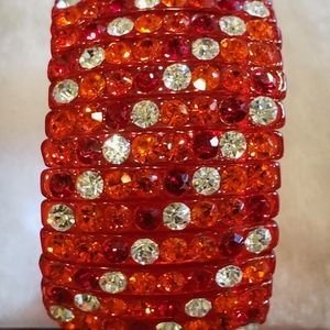 Red glitz bracelet